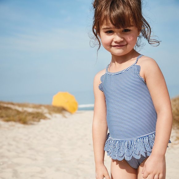 next Other - next - NWT - Navy/White Skirted Swimsuit 12-18m